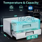 52  Chef Base Refrigerator 10 5cu ft Stainless Steel Worktop Undercounter Fridge