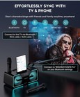 Rechargeable Bluetooth aux Karaoke Machine W 2 Wireless Microphones led Lights