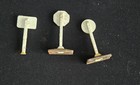 Lionel Train Accessories Lot Of 3 Road Signs Stop Rr Reduce Speed Vintage