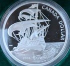 2004 Canada Proof 99 99  Silver  1 - 400th Anniv  1st French Settlement Ogp Coa