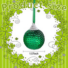 24 Pcs St  Patrick s Day Sequin Shamrock Ornaments - 1 6 Inch Green Balls