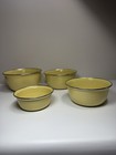 Vintage Fiesta Homer Laughlin Yellow Enamel Metal Nesting Mixing Bowls Set 4
