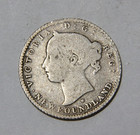 1876 H Newfoundland Ten Cents 10c F Condition Tough Date  10k Mint  -5518-