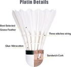24pc White Goose Feather Birdies Badminton Ball Shuttlecocks Sport Training Game