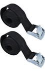 2 Pcs Black orange Lashing Straps 16ft X 1  Tie Down Cam Buckle Heavy Duty
