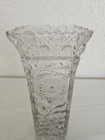 Antique Mckee Innovation  410 Vase Cut Glass Scalloped Edge 12 Inch Tall Heavy