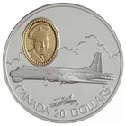 1998 Canada  20 Silver Coin Canadair Cp-107     Aviation     Gold Gilded     Rcm