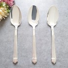 Christofle Aria 3pcs Silverplate Flatware Sauce Spoon Excellent