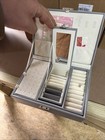 New 12 Compartment Jewelry Box Organizer Large Ring Earring Necklace Case Grey