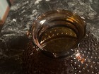 Vintage Amber Glass Hobnail Parlor Lamp Light Shade 7    Fitter Ruffle Rim
