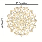 1pc Moroccan Indian Mandala Metal Wall Art - Boho Ethnic Decor For Living Room