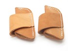 Pack Of 2 - Leather Side Draw Stockman Trapper Folding Pocket Knife Sheath Case