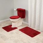Bathroom Rug Set 5 Piece Non Slip Contour Mat Toilet Tank Lid Covers