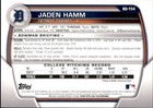 Lot Of 20 2023 Bowman Draft 1st Base Prospect Bd154 Jaden Hamm Detroit Tigers Rc
