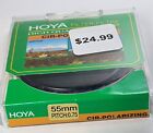 Hoya 55mm Circular Polarizer Cpl Glass Lens Filter Pl-cir Polarizing E55 E-55