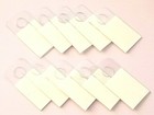 Round Hole Hang Tag Pegboard Slatwall Gridwall Tabs Self-adhesive Clear Plastic