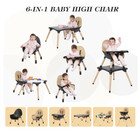 High Chair For Babies   Toddlers  Convertible Wooden 6 In 1 Baby Highchair