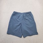 Bad Birdie Golf Active Hybrid Shorts Mens Medium Blue Side Slit Drawstring Waist