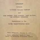 Authentic Southern Railway Yard   Hump Foremen Agreement 1966 1977