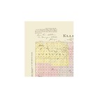 Historic County Map - Ellis County Kansas - Everts 1887 - Vintage Wall Art