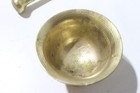 Antique Heavy Solid Brass Mortar   Pestle Pharmacy Apothecary Weight Spice Crush