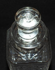 Vintage Clear Glass Bottle   Decanter Glass Knob Stopper