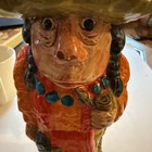 1970s Napcoware Coin Bank Native American Indian Paper No Plug  vtg Import Japan