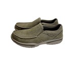 Skechers Mens Relaxed Fit Canvas Slip-on Shoes Khaki Size 10 Comfortable Casual