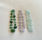 Genuine Beach Sea Glass Bright Teal Sky Blue Lavender Surf-tumbled Mendocino Ca
