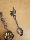 Vintage Silver Spoons Lot Of 4 Rare Floral Sparrows Moon
