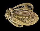 Antique Art Deco Figural Insect  Dress scarf Clip Marked Czechoslav 1920s
