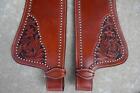 Tan Tooled Leather Replacement Fenders Only For Western Adult Saddle