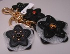 Coach Shades Of Black Wildflower Mix Purse Bag Charm Nwt