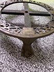 Antique Brass Base Lamp Ash Tray Vintage Art Deco Light Fixture Footed Ornate