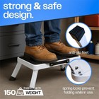 Foldable Step Stool Adjustable Step Stool W  A Non-slip Platform Step Ladder
