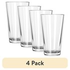 16oz Clear Pint Glass Set Beer Juice Water Durable Drinkware Casual Dining New