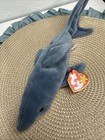 Ty Beanie Baby - Crunch The Shark  10 5 Inch  New Mwmts Stuffed Animal Toy