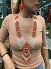 Seeds Beads Native American Necklace Jewellery With Matching Earrings