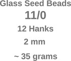 11 0 Glass Seed Beads  12 String Hanks  Small Craft Beads  2 Mm  white 