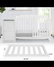 Toddler Safe Guardrail  Prevent Toddler From Falls  Works For Delta Crib White