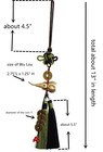 Brass Feng Shui Bagua Wu Lou Hu Lu Gourd W 5 Emperor Money Coins Hanging -1