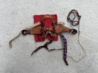 Nice Custom Breyer Horse Tooled Leaf Red Leather Western Ranch Saddle Bridle Set