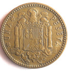 1947  48  Spain Peseta - Excellent Coin - Free Ship - Vintage Bin  25