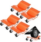 Set Of 4 Auto Wheel Dolly Car Tire Stake Moving Dolly 6000lbs Heavy-duty Cart