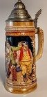 Vintage German Lidded 9 5   Beer Stein tankard By Peter Simon Gerz - Pristine 
