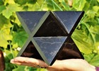 Huge 18cm Black Tourmaline Crystal Points Merkaba Healing Stone Collectible Gift