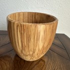Vintage Hand Turned Wood Bowl  5 25 Inch Artisan Signed Jt  11 2000 Spalted