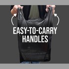 Black T-shirt Carryout Bags 11 5 X 6 5 X 22 1000 Ct