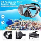 Mask Fin Snorkel Set  Snorkeling Gear For Adults With Panoramic View Mask  Dr   