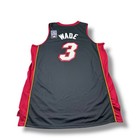Nwt Adidas Nba Miami Heat  3 Dwayne Wade Authentic Swingman Black Jersey Mens L